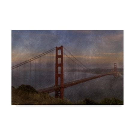 Galloimages Online 'Golden Gate Bridge Rain Painterly' Canvas Art,12x19